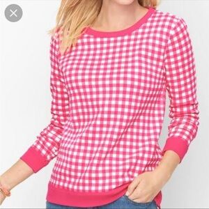 DRAPER JAMES NATALIE SWEATSHIRT IN GINGHAM